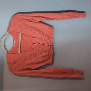 🌙 Chic Coral Button-Up Cardigan